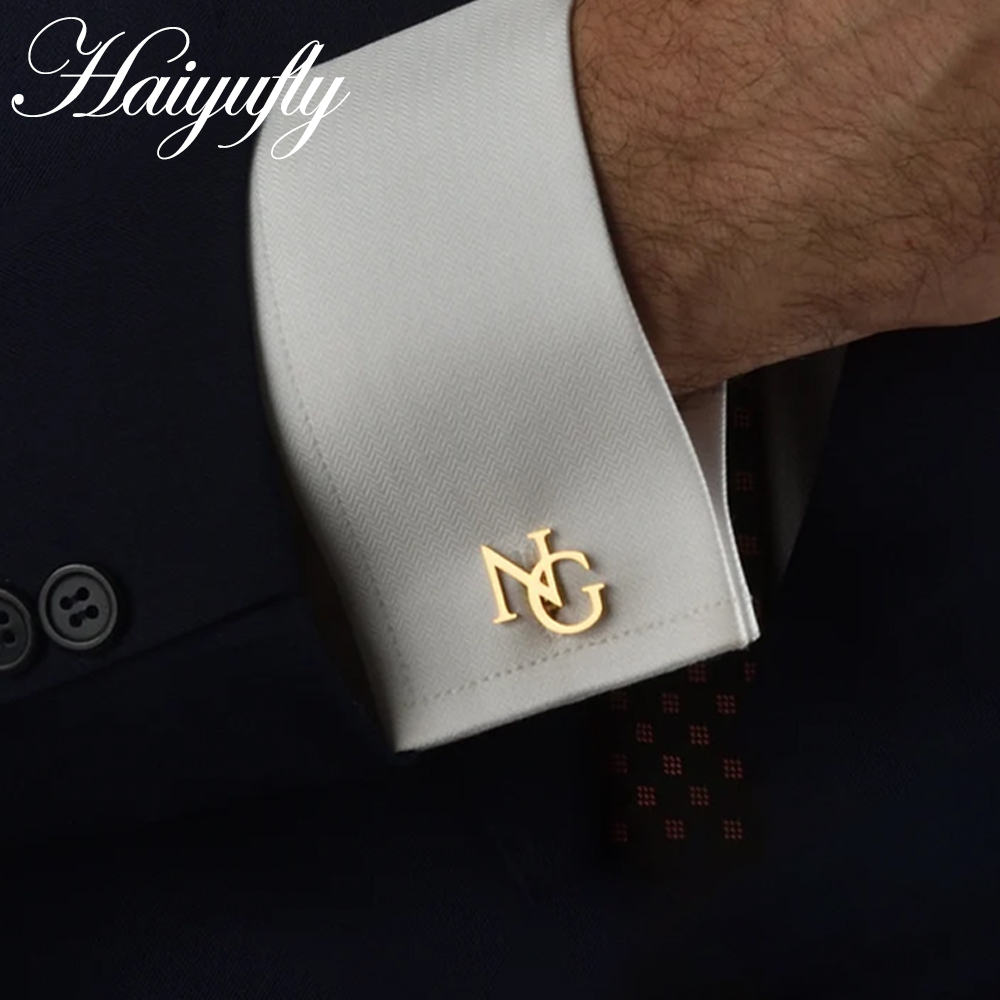 Men'S Grooming For Wedding - Haiyufly Gepersonaliseerde Aangepaste Naam Manchetknopen voor