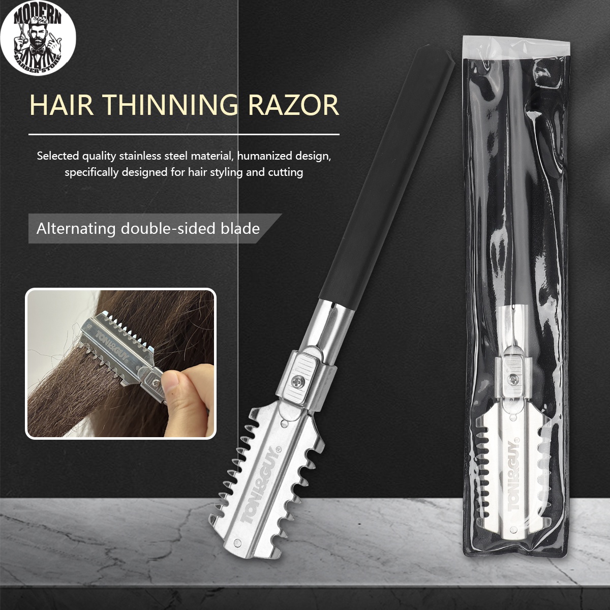 Men'S Grooming Scissors - Salon Dubbele Rand Scheermes Haarknipmesjes Handmatige