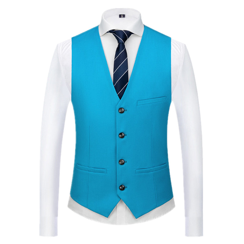 Pure Kleur Formeel Pak Vest Zw - Men Grooming Outfit recensie en prijs