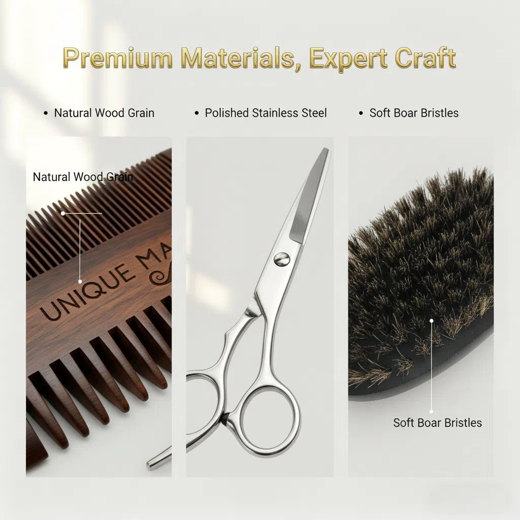 UNIQUE MAN baardset voor heren - Men Grooming Outfit recensie en prijs