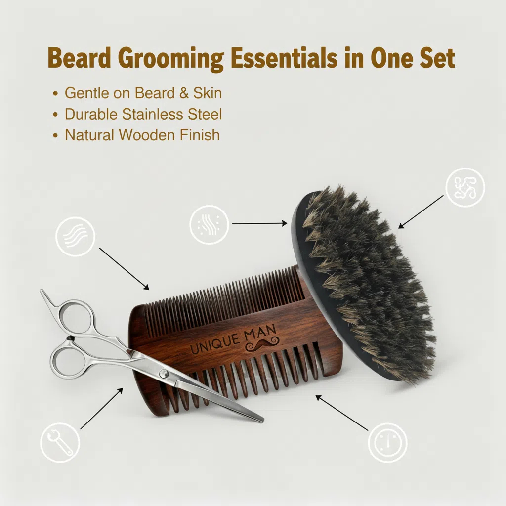 UNIQUE MAN baardset voor heren - Men Grooming Outfit recensie en prijs